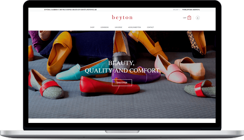 Diseño y creación de ecommerce para Beyton | Cáspide Marketing Digital